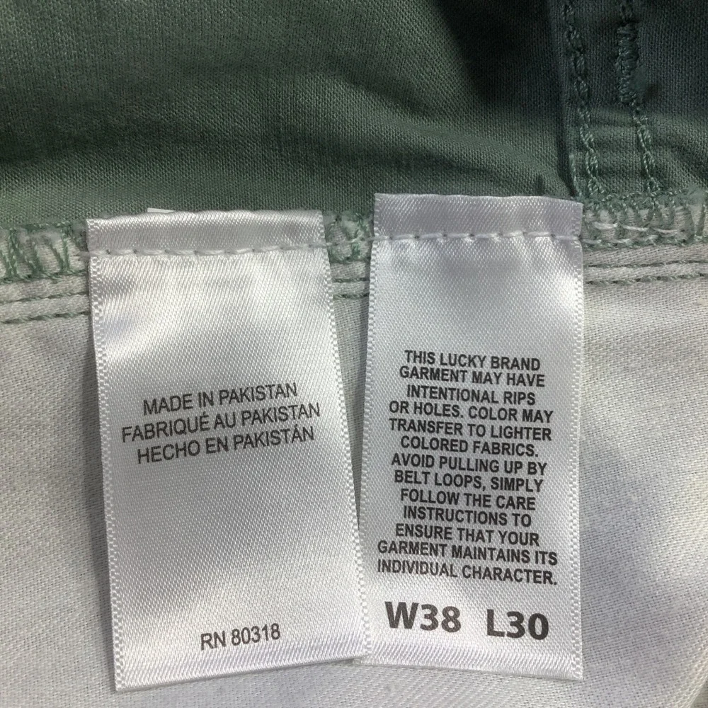 Lucky Brand 410 Athletic Straight Sage Green Advanced Stretch Pants 38 x 30 NWT